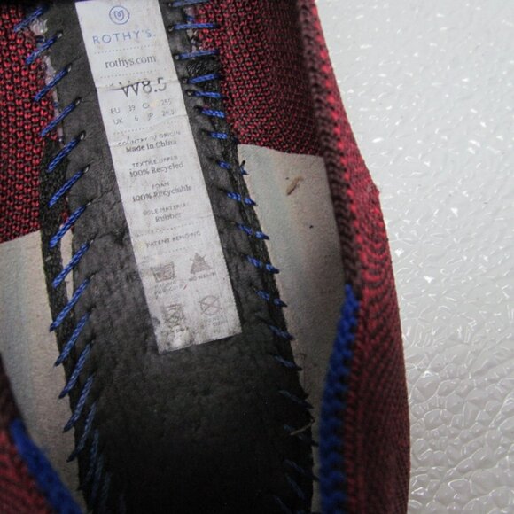 Rothy’s The Loafer Garnet Burgundy Reflective Stripe size 8.5 Limited Edition - Picture 9 of 10